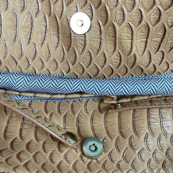 Steve Madden Women's Tote Shoulder Bag Large Orange Cognac Faux Leather - Picture 15 of 16